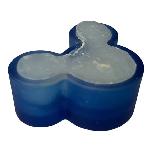 Disney Blue Mickey Mouse Head Shaped Candle Holder with White Candle – Made in T - Picture 2 of 4